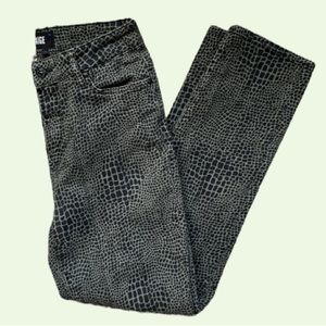 PAIGE Green and Black Hoxton Slim Jeans Size 27